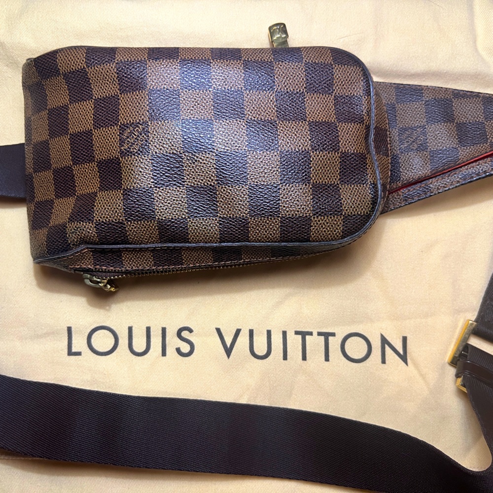 LV Geronimo Belt bag in Damier Ebene